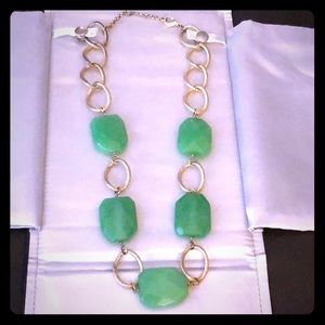 Boho Statement Necklace Green Gemstone